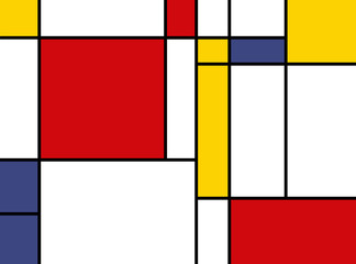 Fototapeta premium colorful rectangles; mondrian style