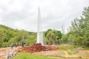 The Andernach Geyser  (Geysir Andernach, Namedyer Sprudel) Andernach Rhineland Palatinate Germany