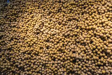 Longan fruits also known as dragon eyes in shop in Beijing, capital city of China