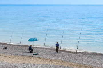 Angler am Mittelmeer