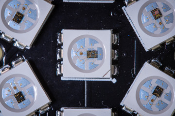 WS2812 Extreme Macro Shot of inside diode