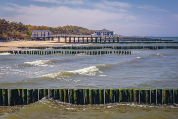 Baltic Sea coast in Ustronie Morskie village in Poland © Fotokon