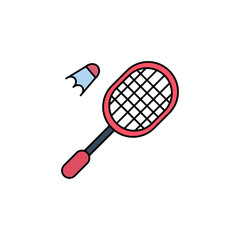 Badminton vector icon sign symbol