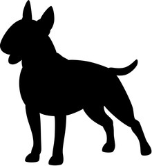 Bull terrier dog silhouette