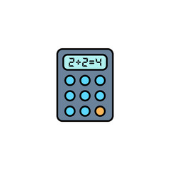 Calculator vector icon sign symbol