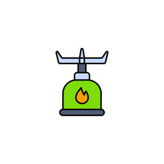 Camp stove vector icon sign symbol