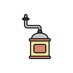 Coffee grinder vector icon sign symbol