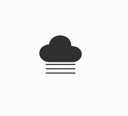 Flat design vector weather icons: cloud and fog Isolated on white background. weather forecast icon close-up