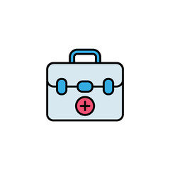 First aid kit vector icon sign symbol