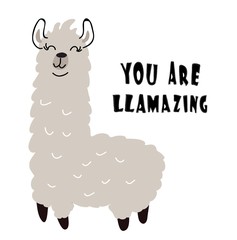 cute llama print. childish vector illustration for kids t shirt,clothes