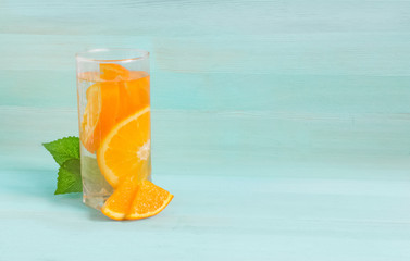 Summer refreshing cocktail of ripe fruit