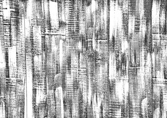 Naklejka na ściany i meble Distress old dry wooden texture. Black and white grunge background. Vector illustration