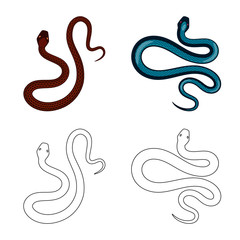 Vector illustration of mammal and danger logo. Collection of mammal and medicine stock symbol for web.