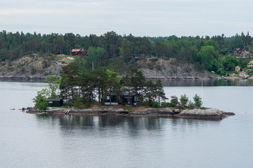 Fototapeta na wymiar Islets of Stockholm Archipelago in Baltic Sea