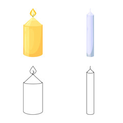 Isolated object of relaxation and flame icon. Collection of relaxation and wax vector icon for stock.