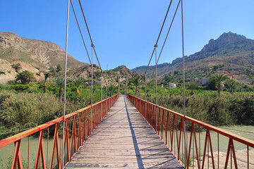 Fototapeta na wymiar Puente Colgante de Ojós, Murcia, España