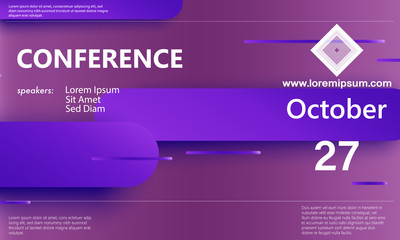 Conference design template. Business background.