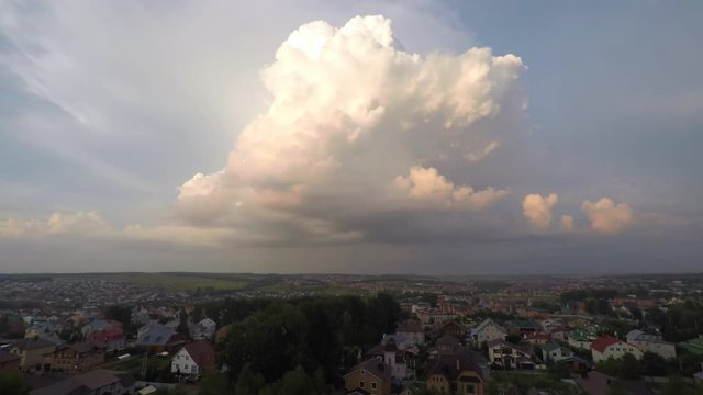 time laps with big clouds and rain
