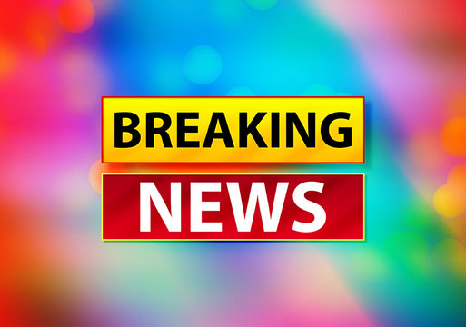 Breaking News Abstract Colorful Background Bokeh Design Illustration