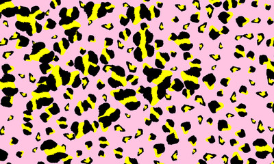 Pink leopard print design. Animal skin pattern.