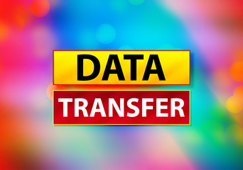 Data Transfer Abstract Colorful Background Bokeh Design Illustration