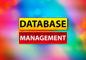Database Management Abstract Colorful Background Bokeh Design Illustration