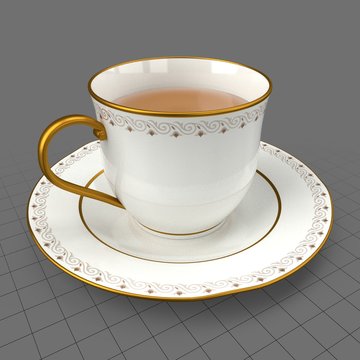 Cup of tea with saucer