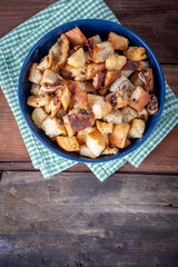 Fresh Homemade bread crouton