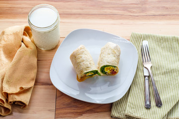 Eggs Bacon Breakfast Wrap