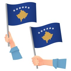 Kosovo flag in hand icon