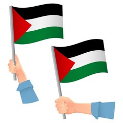 palestine flag in hand icon