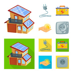 Vector design of innovation and technology  symbol. Collection of innovation and nature  stock vector illustration.