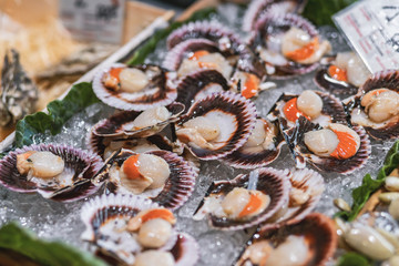 Fishes in a market in Costa Brava in Spain
