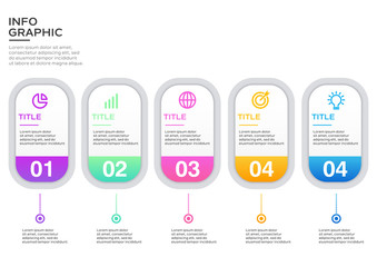 Infographic template design. Business concept with 5 options, steps or processes