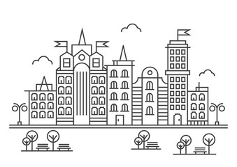 Obraz premium Line art kingdom concept