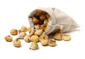 dried fig on white background 