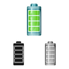 Vector design of battery  and charge icon. Collection of battery  and level  vector icon for stock.
