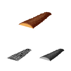 Isolated object of timber and sawdust logo. Collection of timber and pine  vector icon for stock.