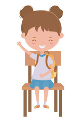 Girl kid of school design