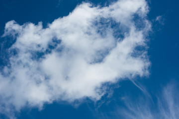 Obraz premium Big white cloud against sky