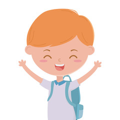 Boy kid of school design