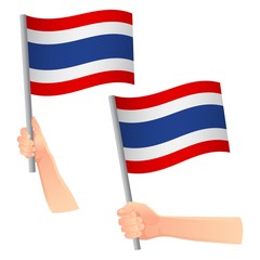 Thailand flag in hand icon