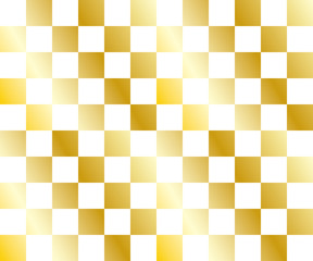 シームレス市松模様(金と白)