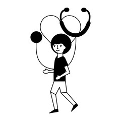 man running sport heart medical