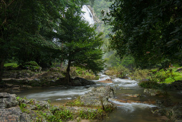 Waterfall in Rain forest at Klong Lan National park, Thailand