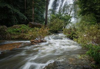 Waterfall in Rain forest at Klong Lan National park, Thailand