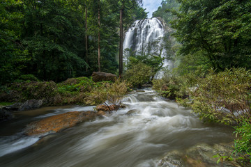 Waterfall in Rain forest at Klong Lan National park, Thailand