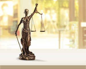 Themi symbol of justice, close-up view