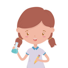 Girl kid of school design