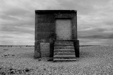 abandoned building by the sea